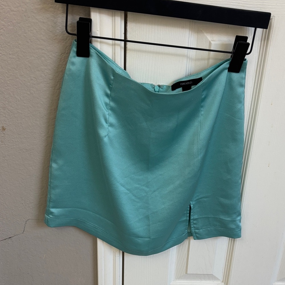 Forever 21 Aqua Mini Skirt